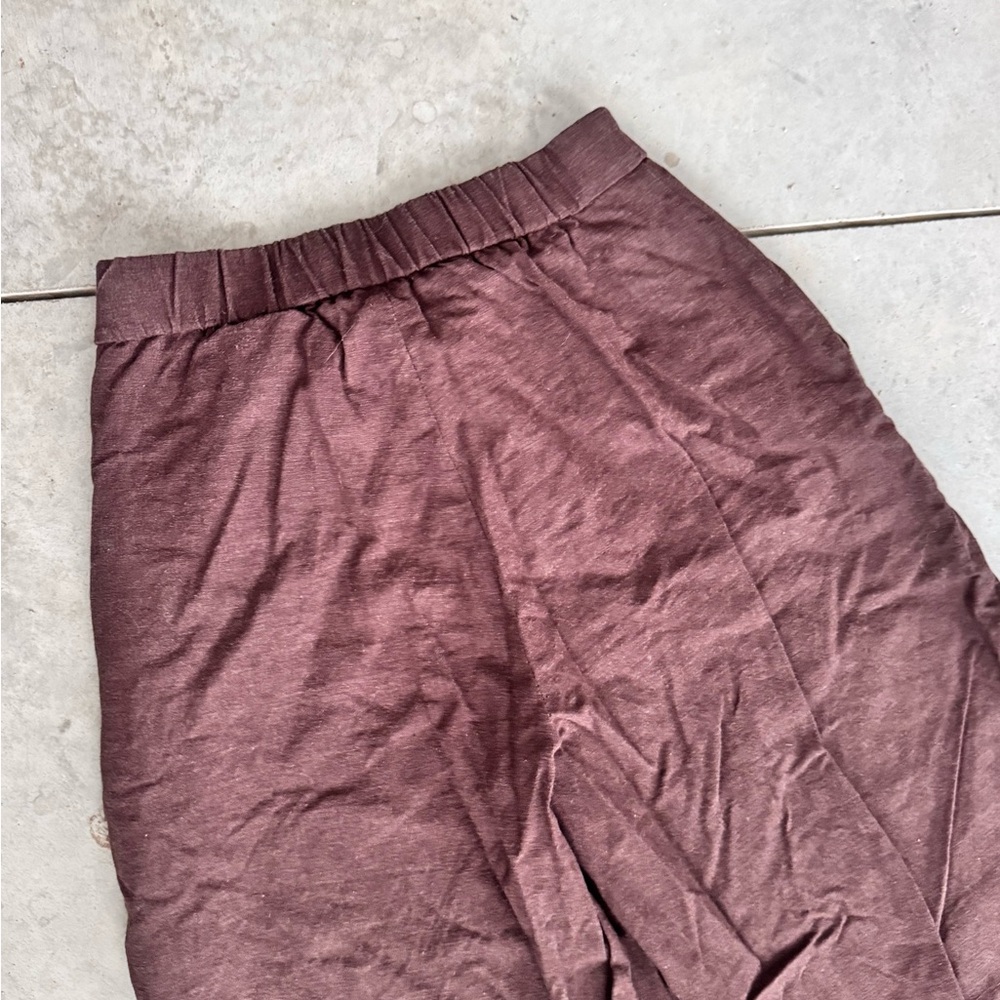 Express Dark Brown Wide Leg Super High Rise Linen Blend Pants Size XS - Picture 11 of 11